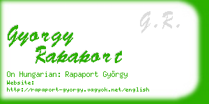 gyorgy rapaport business card